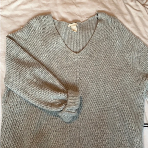 Grey Oversized Wool H&M Sweater